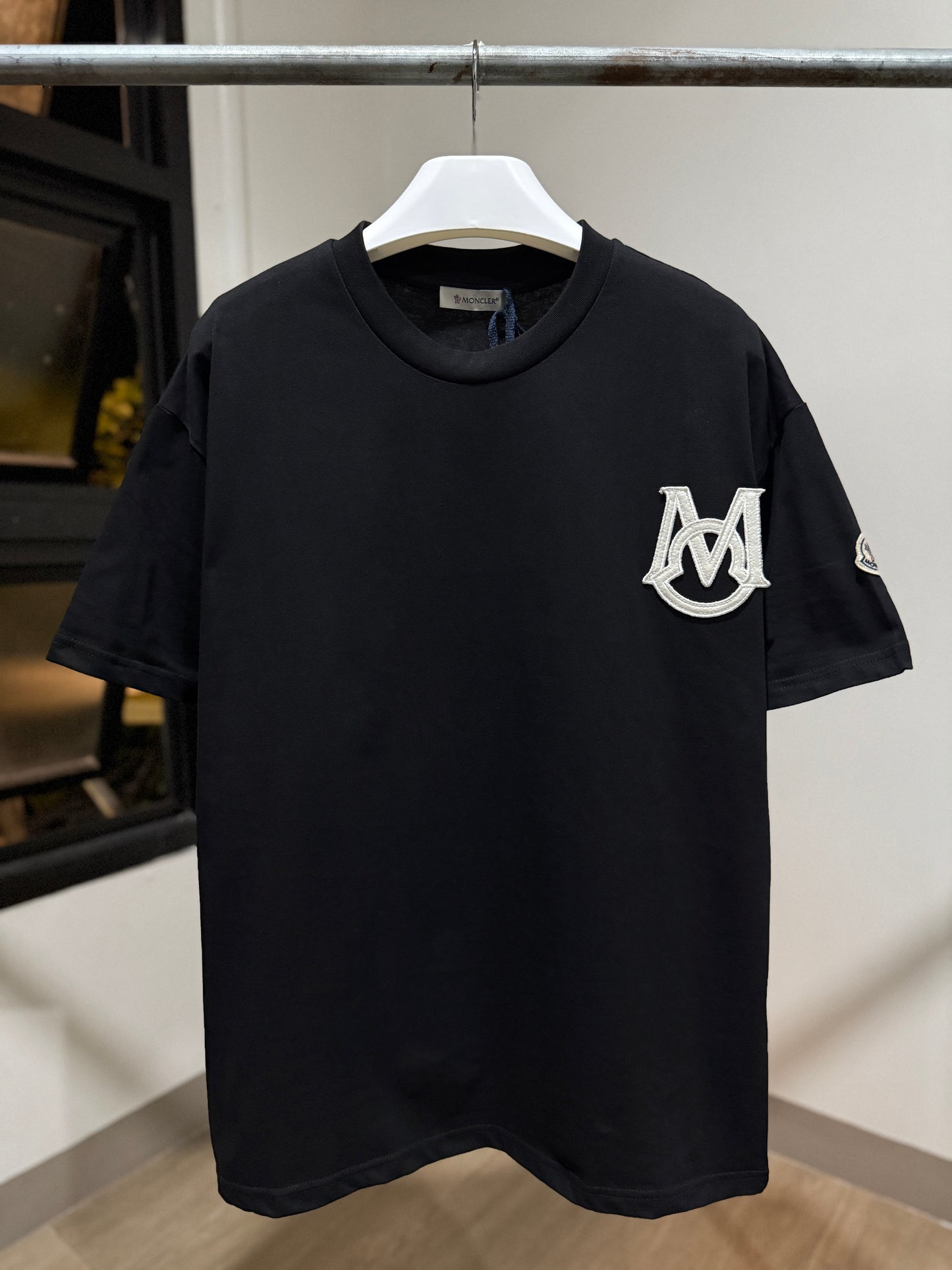 Moncler Logo Patch T-Shirt (Black)