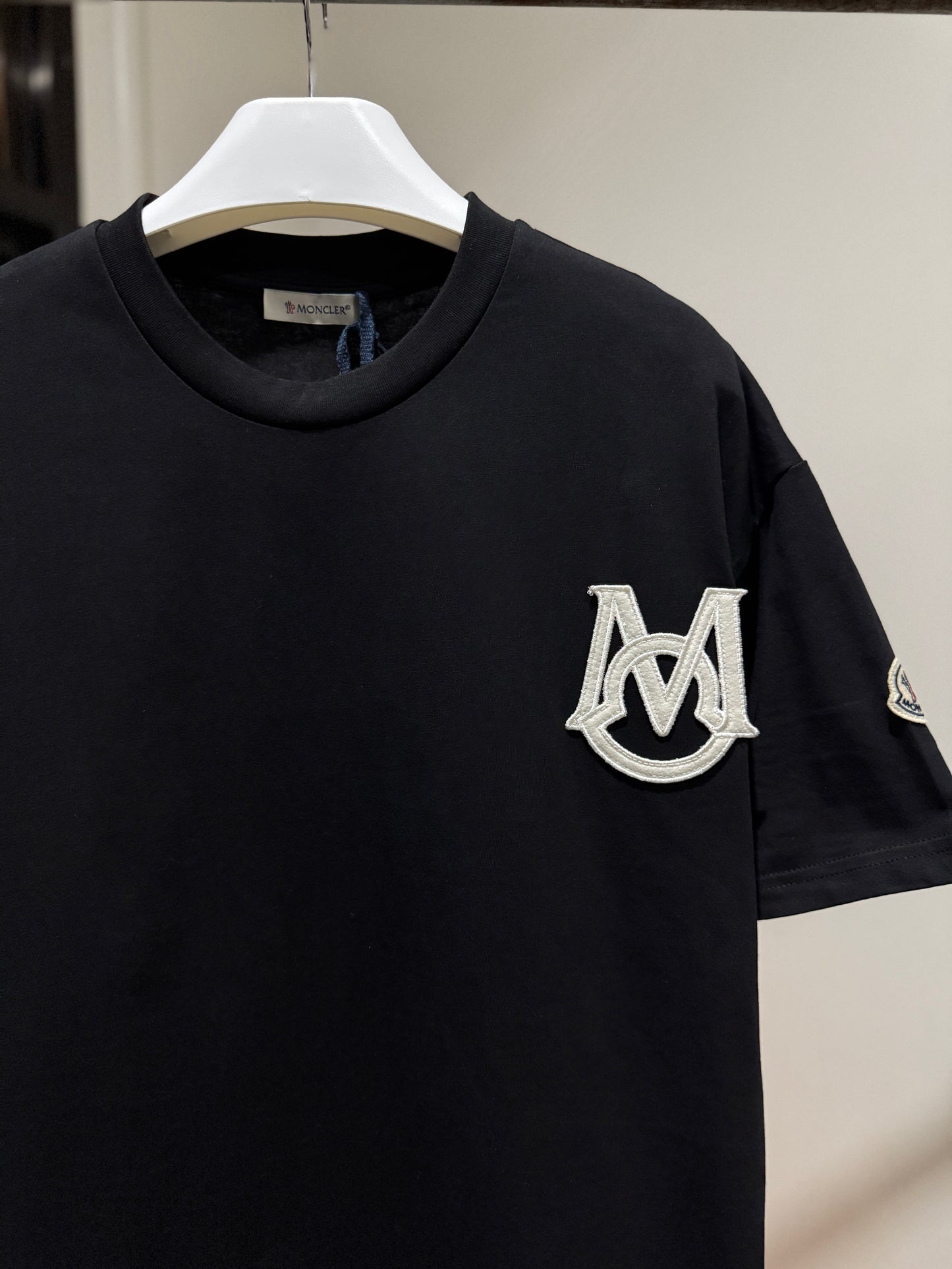 Moncler Logo Patch T-Shirt (Black)