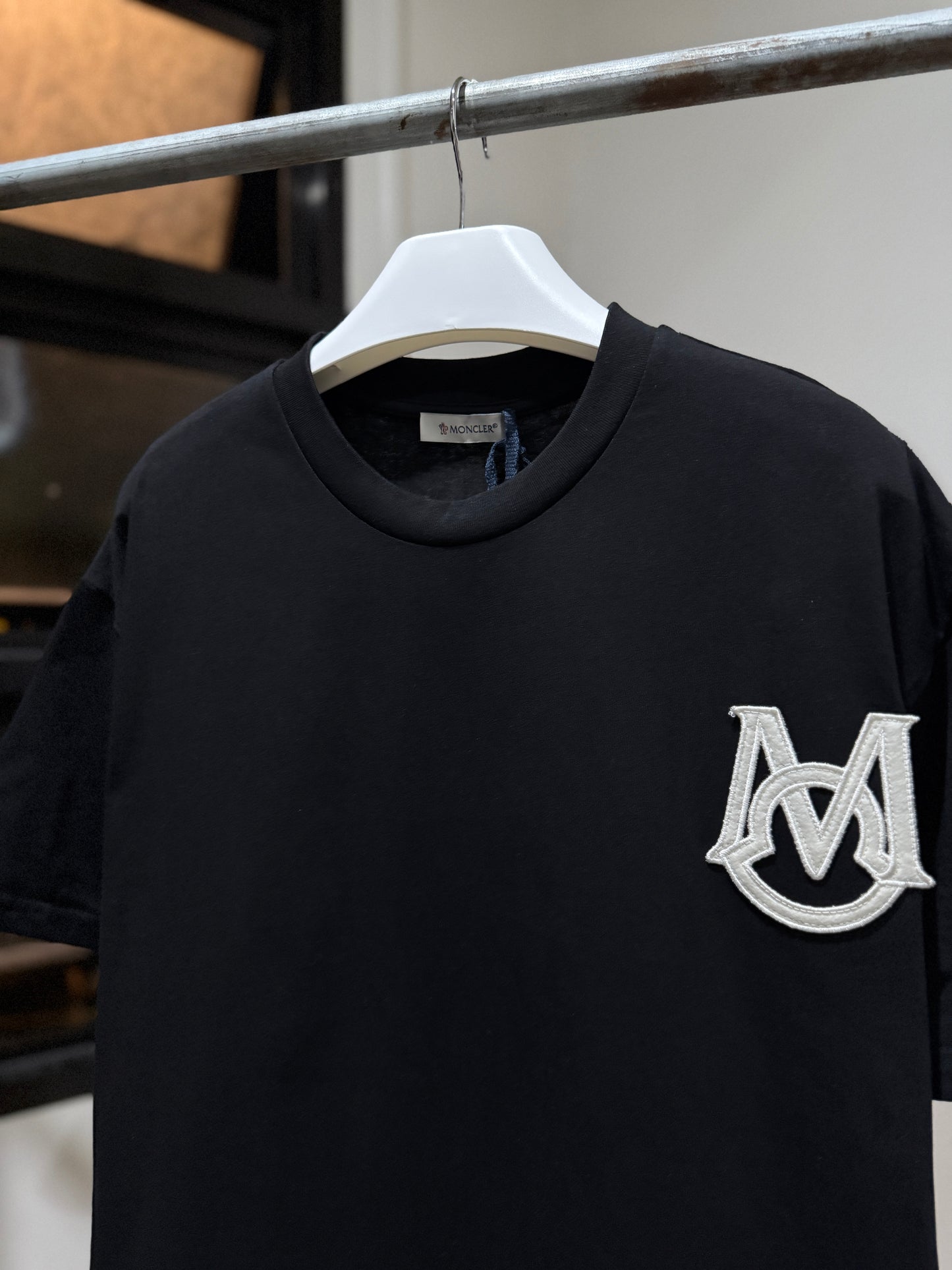 Moncler Logo Patch T-Shirt (Black)