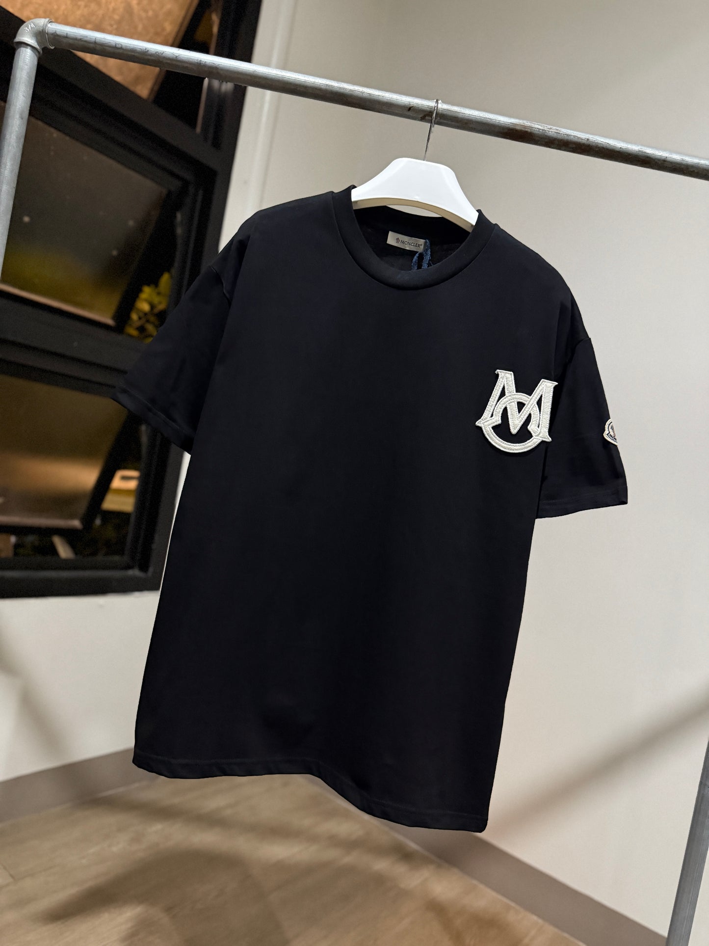 Moncler Logo Patch T-Shirt (Black)