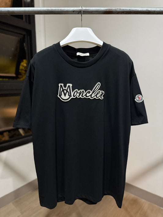 Moncler Embroidered Varsity T-Shirt (Black)