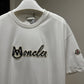 Moncler Embroidered Varsity T-Shirt (White)