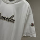 Moncler Embroidered Varsity T-Shirt (White)