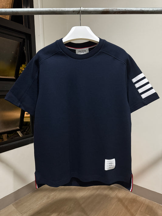 Thom Browne Short Sleeve 4-Bar T-Shirt (Navy)