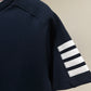 Thom Browne Short Sleeve 4-Bar T-Shirt (Navy)