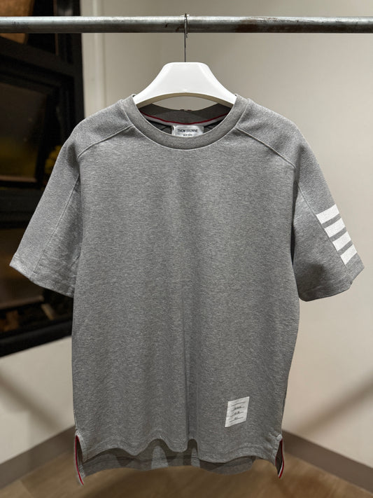 Thom Browne Short Sleeve 4-Bar T-Shirt (Grey)