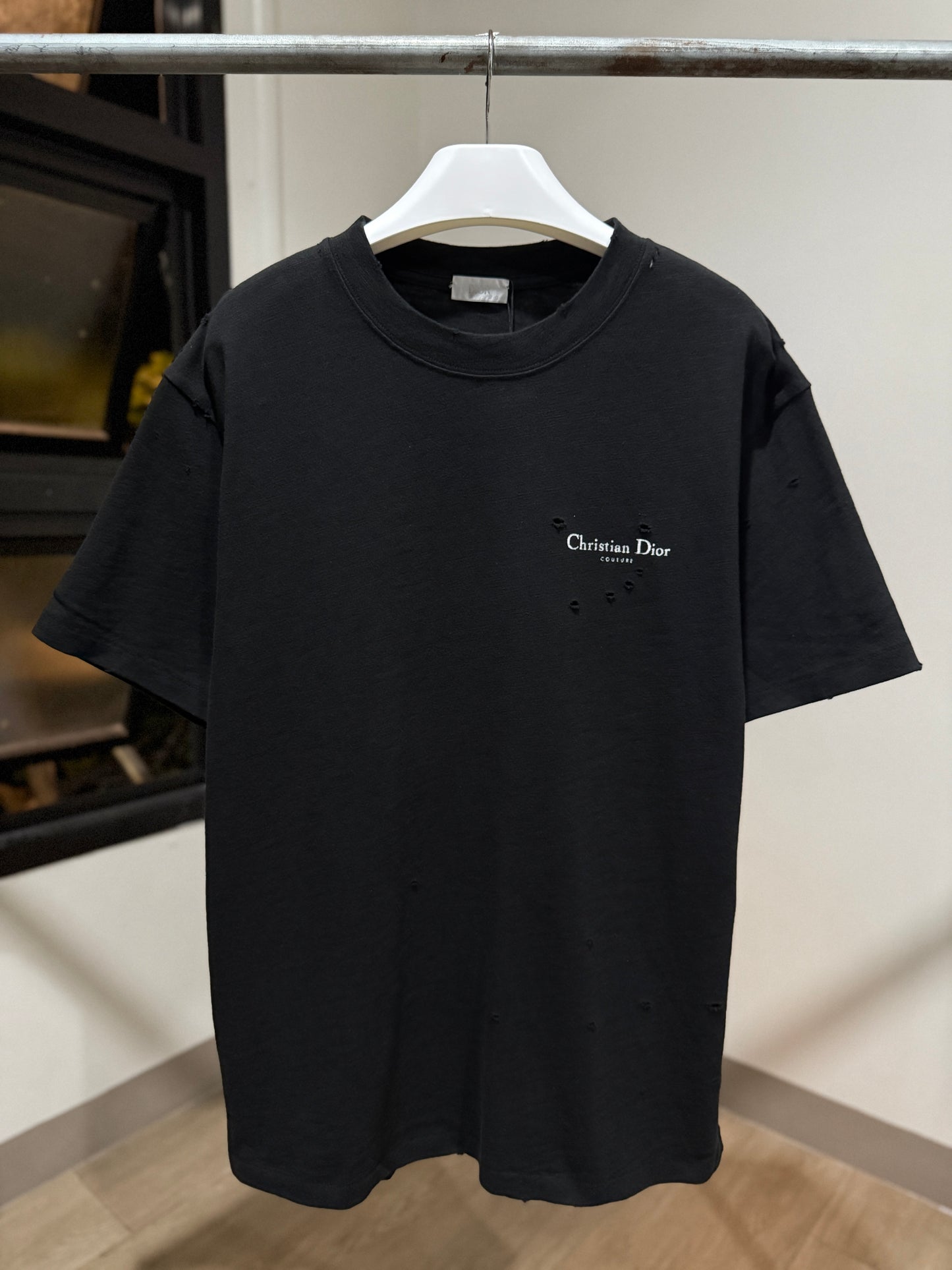 Dior Distressed T-Shirt (Black)