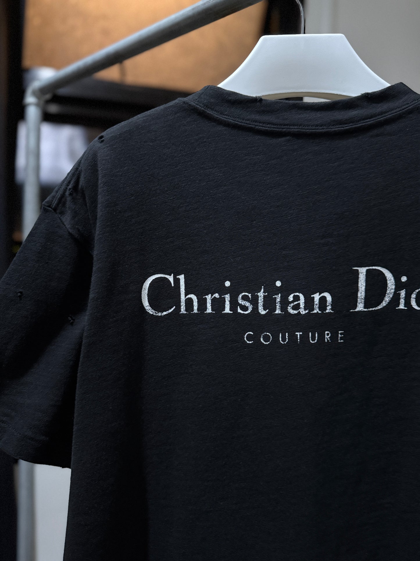 Dior Distressed T-Shirt (Black)