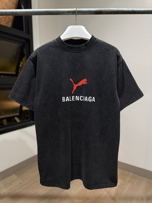 Balenciaga | Puma Oversized T-Shirt (Faded Black)
