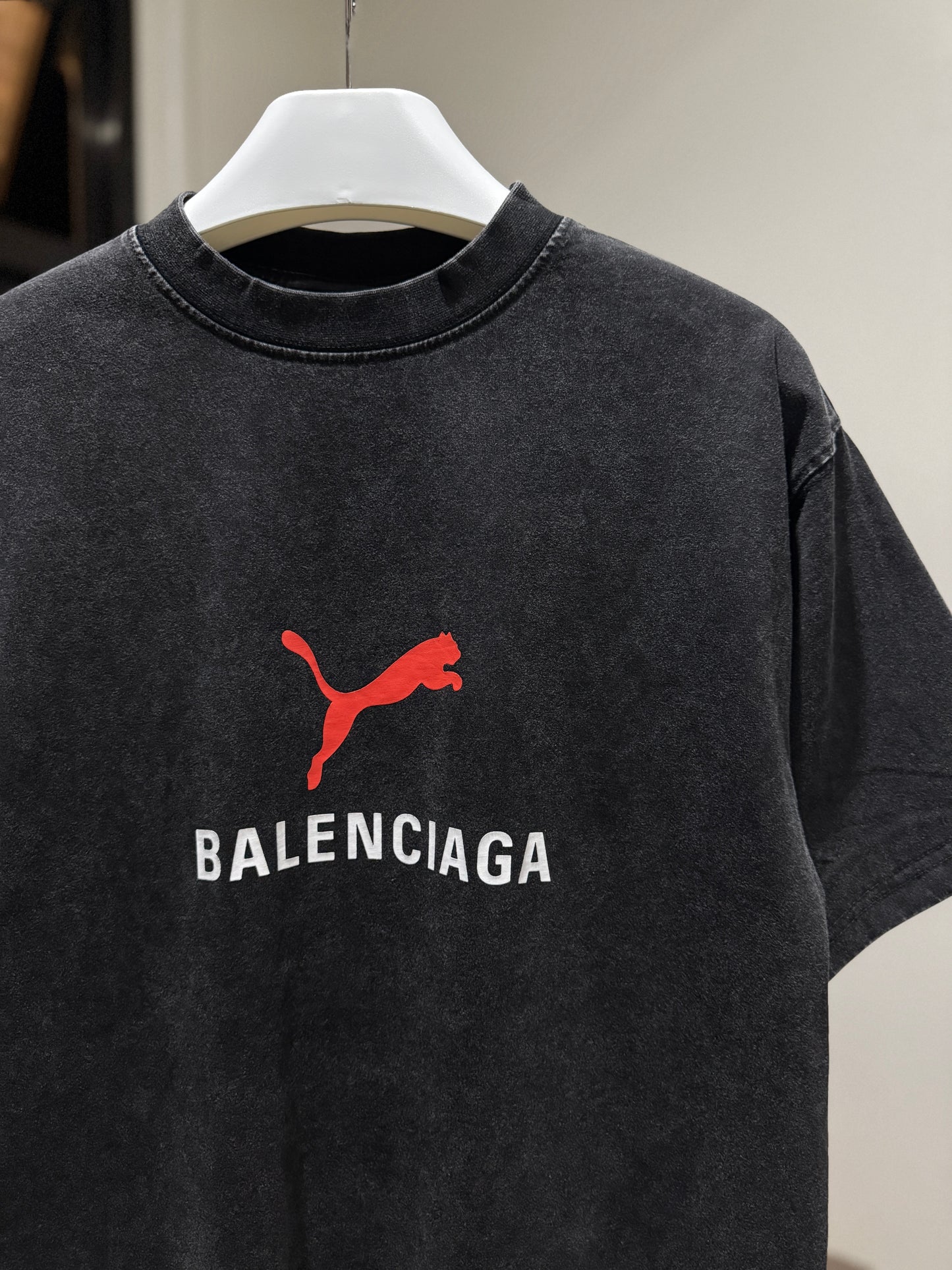 Balenciaga | Puma Oversized T-Shirt (Faded Black)