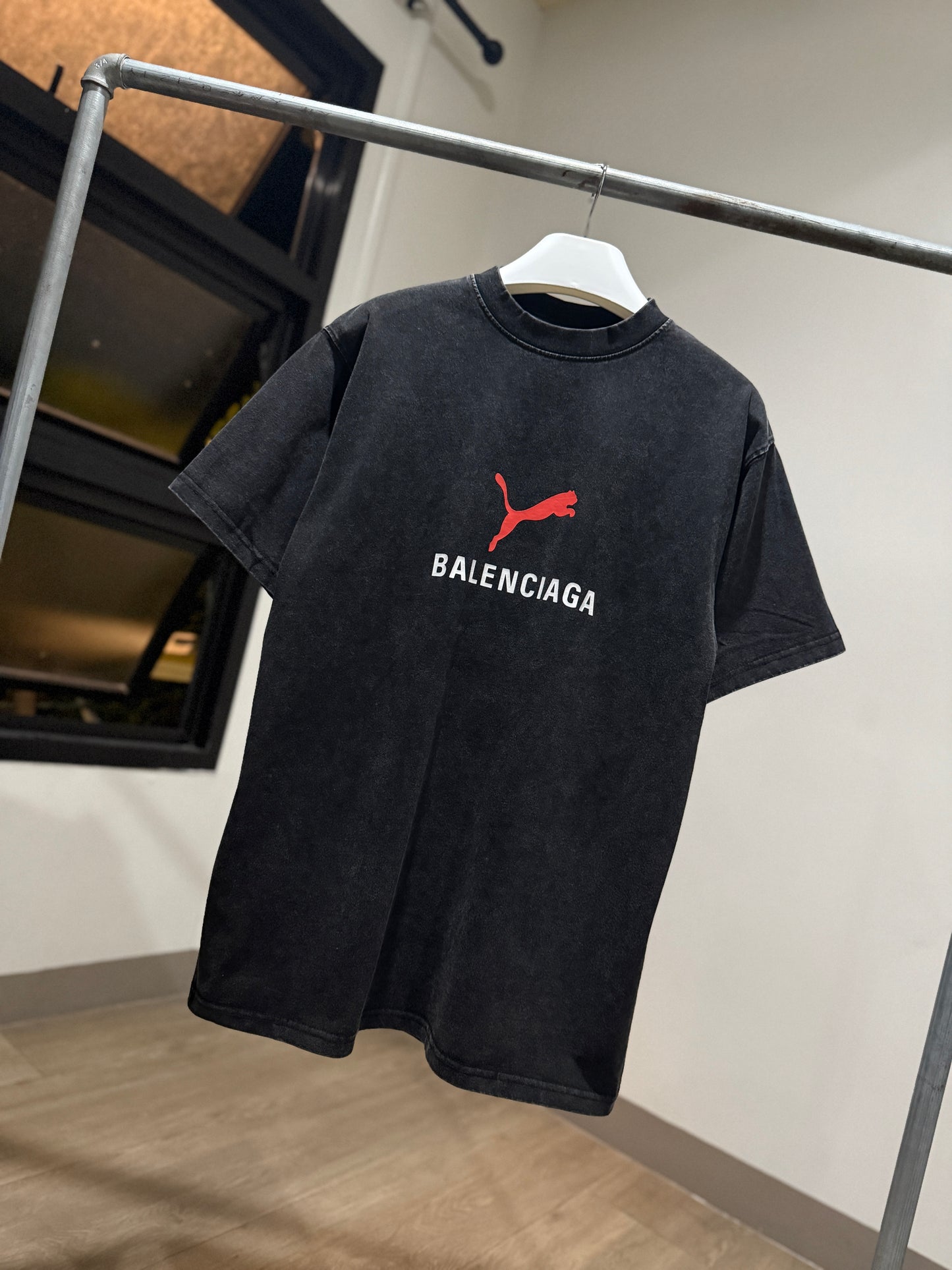 Balenciaga | Puma Oversized T-Shirt (Faded Black)