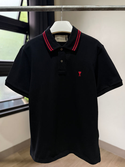 AMI de Coeur Polo Shirt (Black/Red)