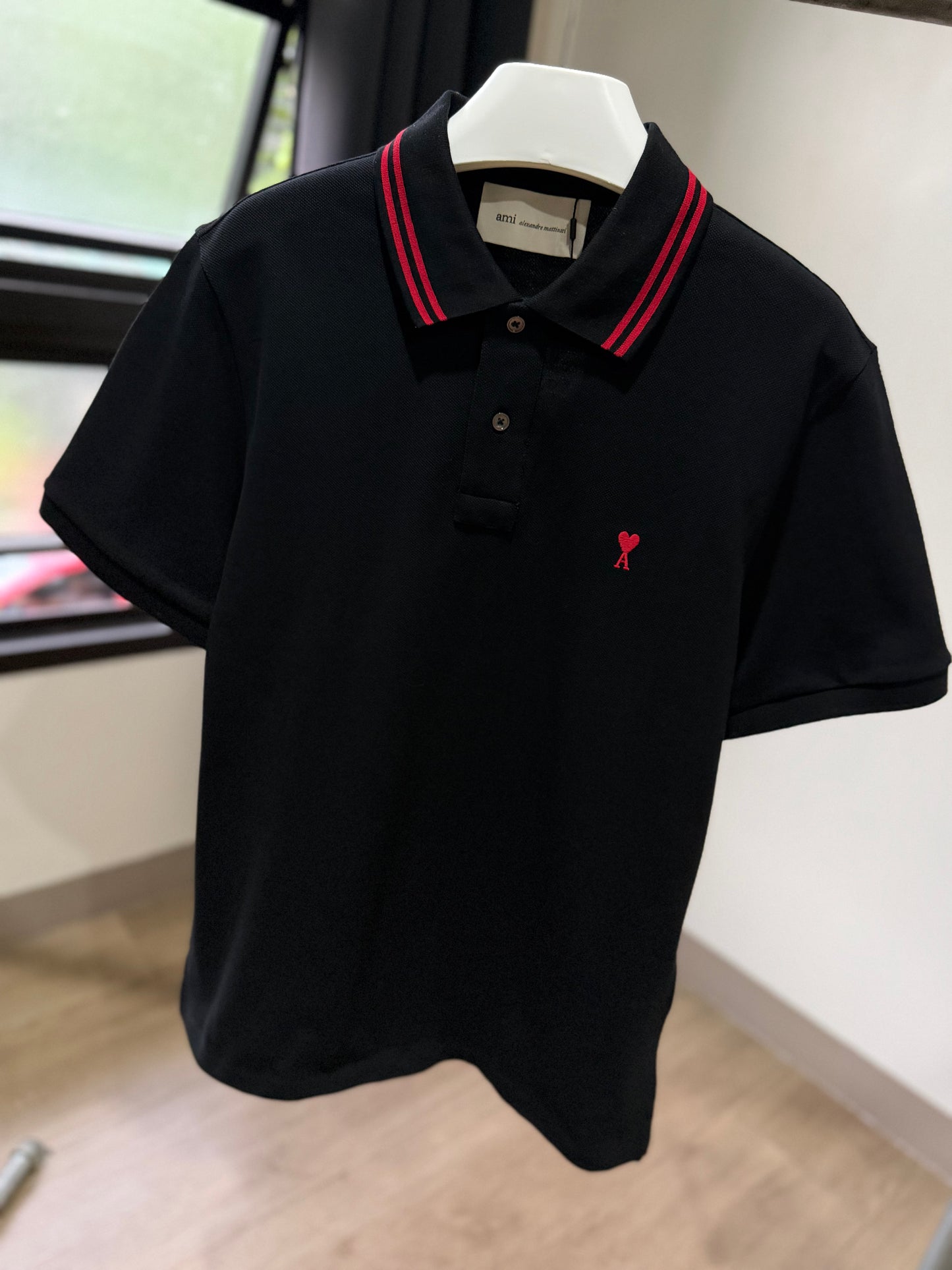 AMI de Coeur Polo Shirt (Black/Red)