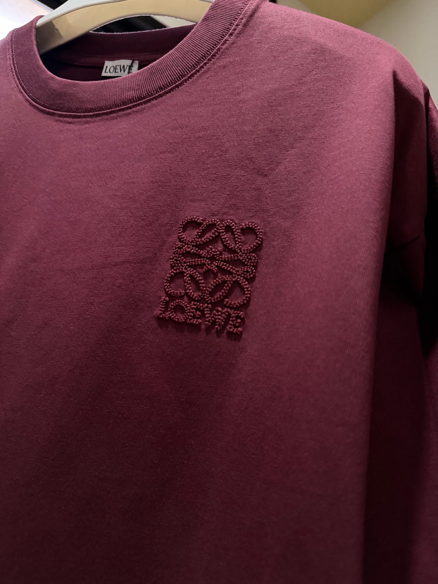 Loewe Tonal Anagram T-Shirt (Maroon)