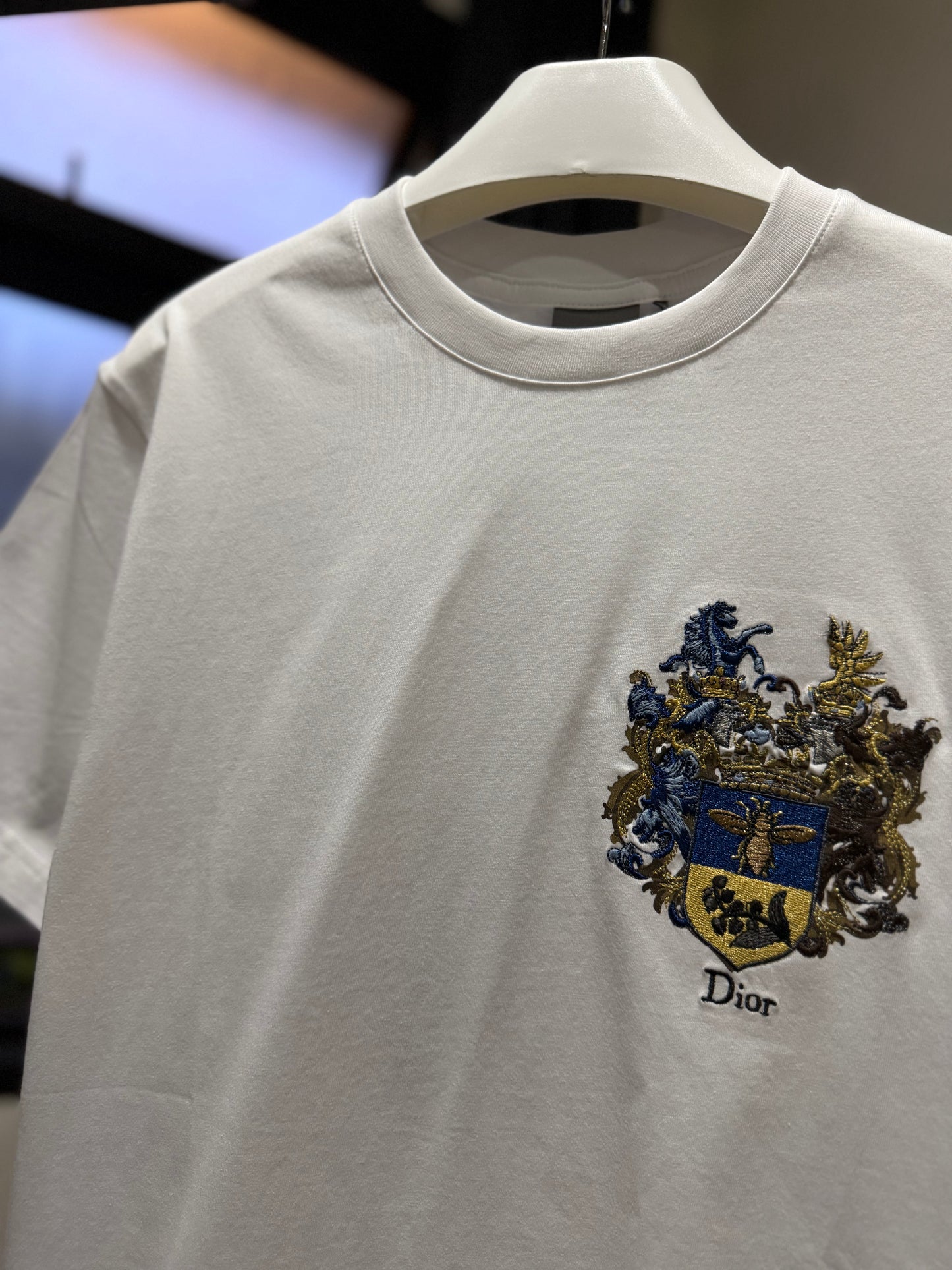 Dior Blason Embroidery T-Shirt (White)