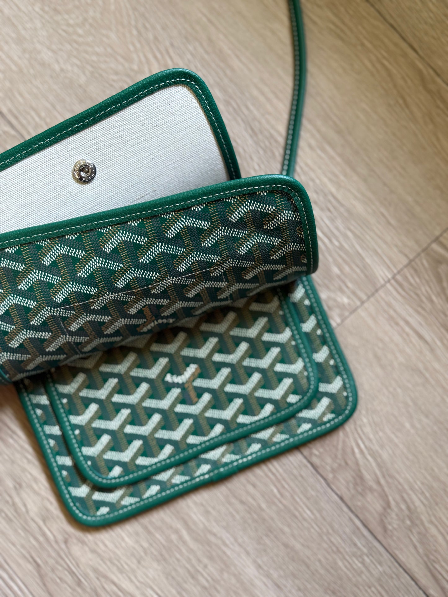Goyard Plumet Pouch Wallet (Green)