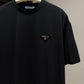 Prada Logo Cotton T-Shirt (Black)