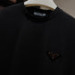 Prada Logo Cotton T-Shirt (Black)