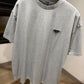 Prada Logo Cotton T-Shirt (Gray)