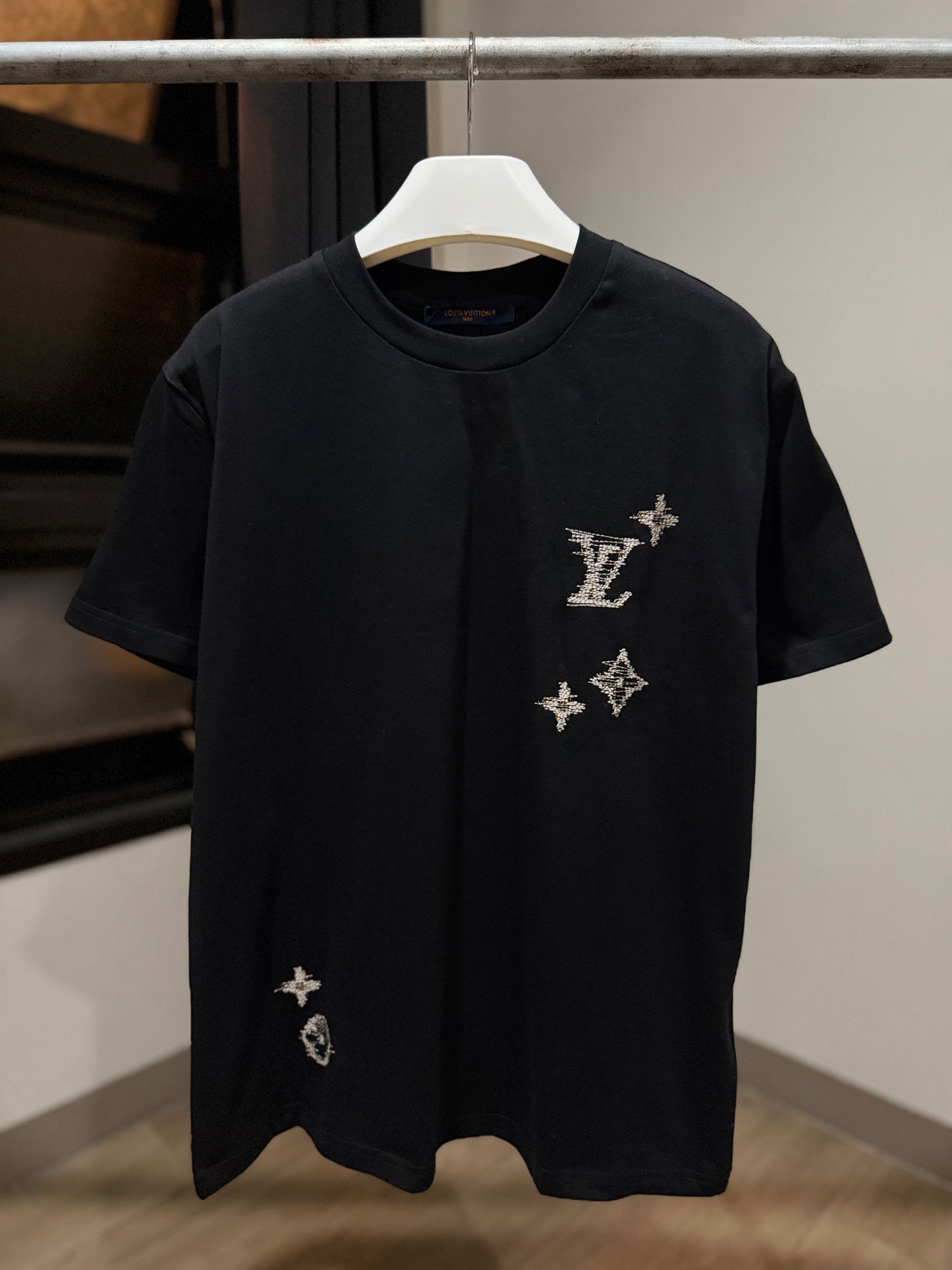 Louis Vuitton Embroidered Signature T-Shirt (Black)