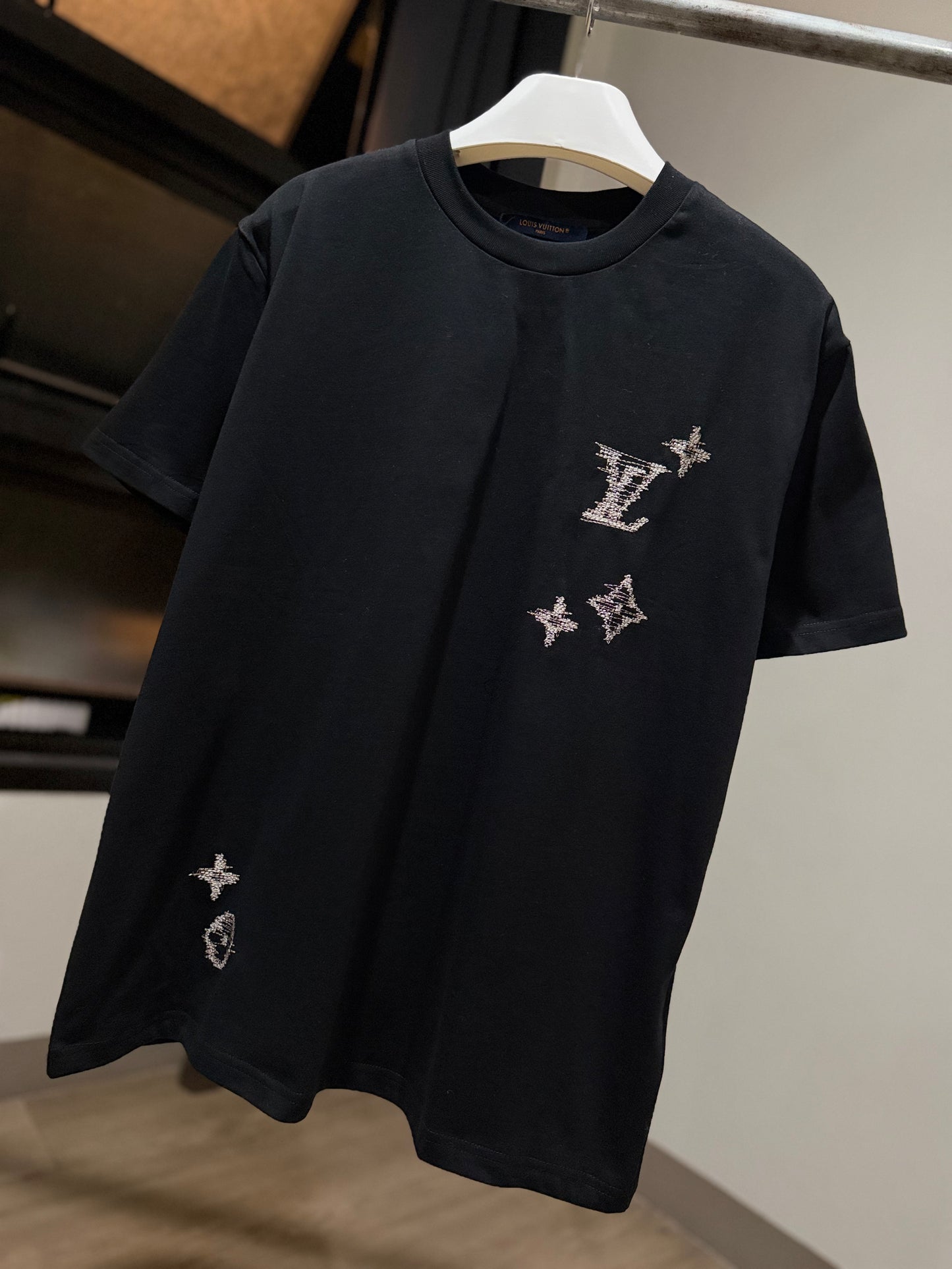 Louis Vuitton Embroidered Signature T-Shirt (Black)
