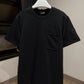 Moncler Leather Trim T-Shirt (Black)