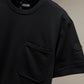 Moncler Leather Trim T-Shirt (Black)
