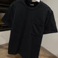 Moncler Leather Trim T-Shirt (Black)