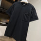 Moncler Leather Trim T-Shirt (Black)