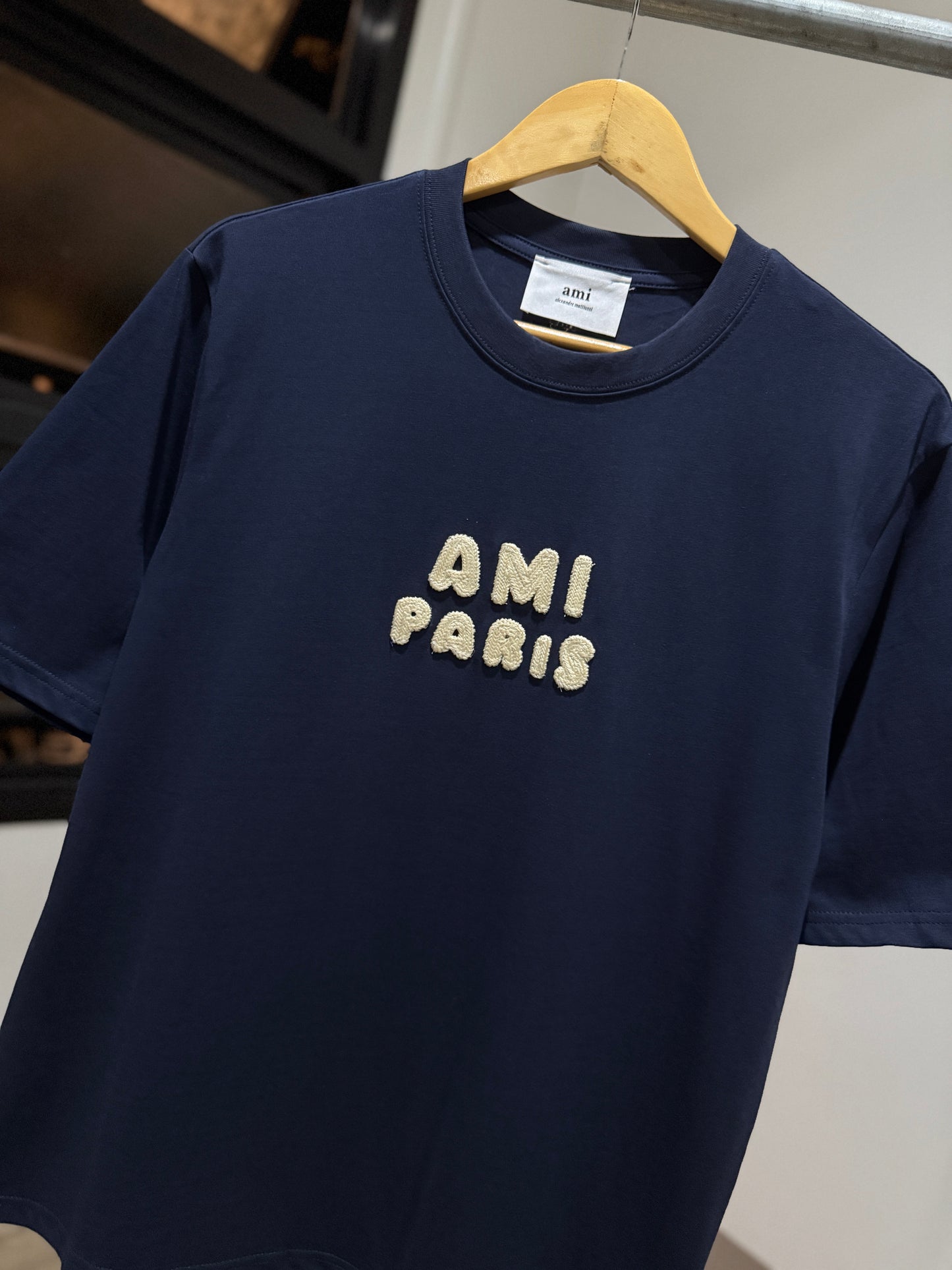 AMI Paris Patch T-Shirt (Navy)