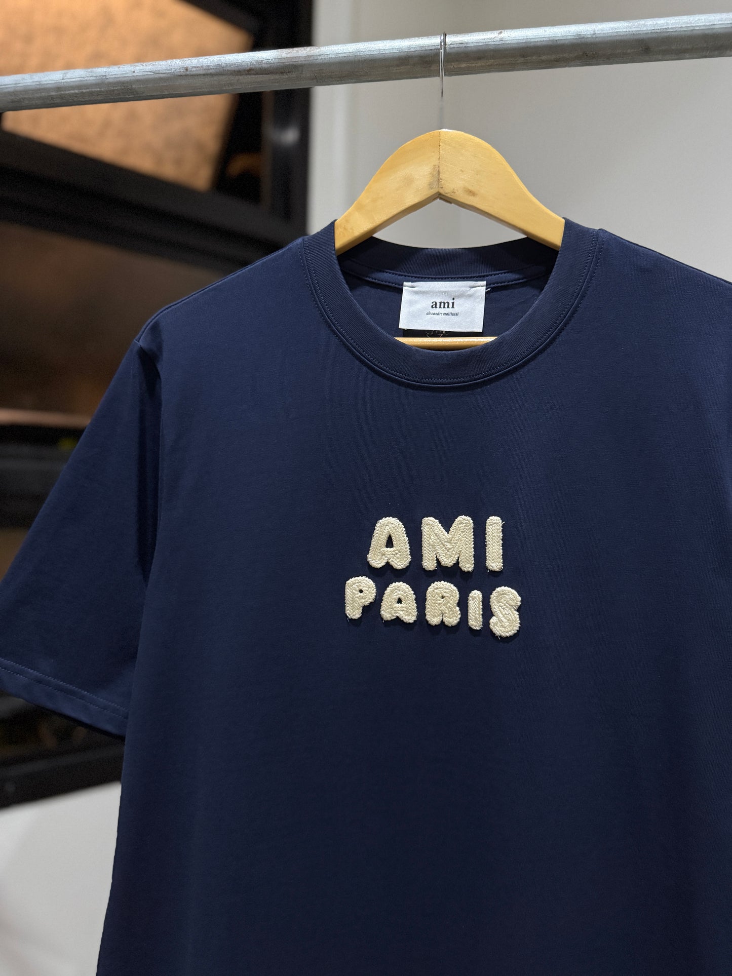AMI Paris Patch T-Shirt (Navy)
