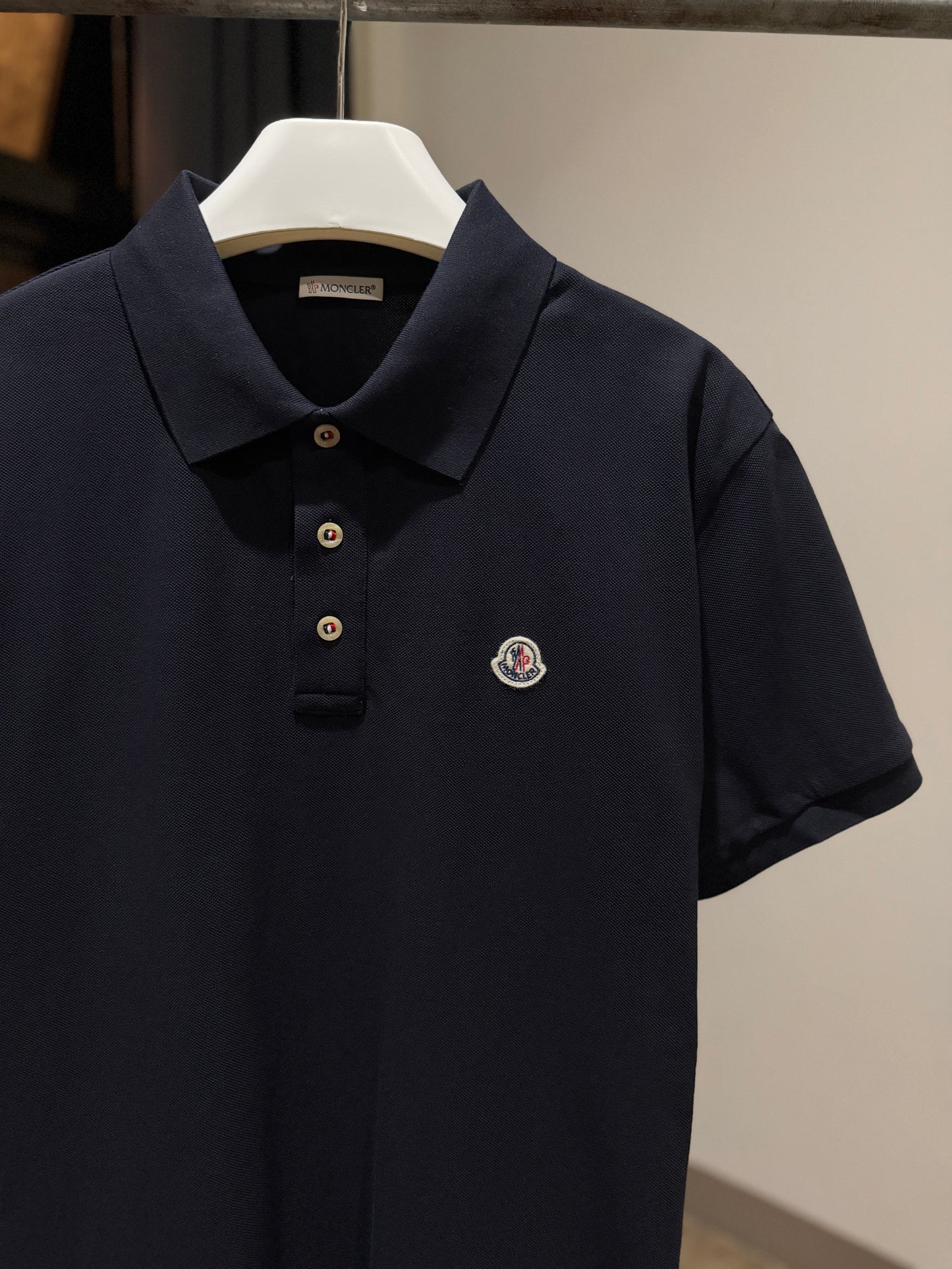 Moncler Logo Patch Polo Shirt (Black)