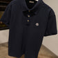 Moncler Logo Patch Polo Shirt (Black)