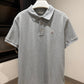 Moncler Logo Patch Polo Shirt (Gray)