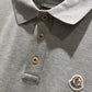Moncler Logo Patch Polo Shirt (Gray)