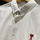AMI Paris Boxy Short-Sleeved Shirt (Blue/White)