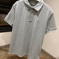 Moncler Logo Patch Polo Shirt (Gray)