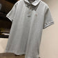 Moncler Logo Patch Polo Shirt (Gray)