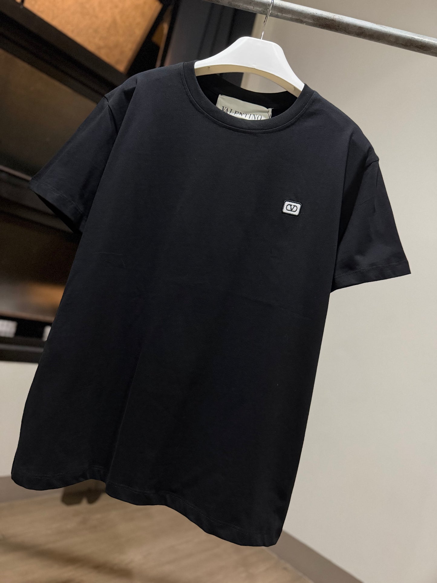 Valentino V Logo Cotton T-Shirt (Black)