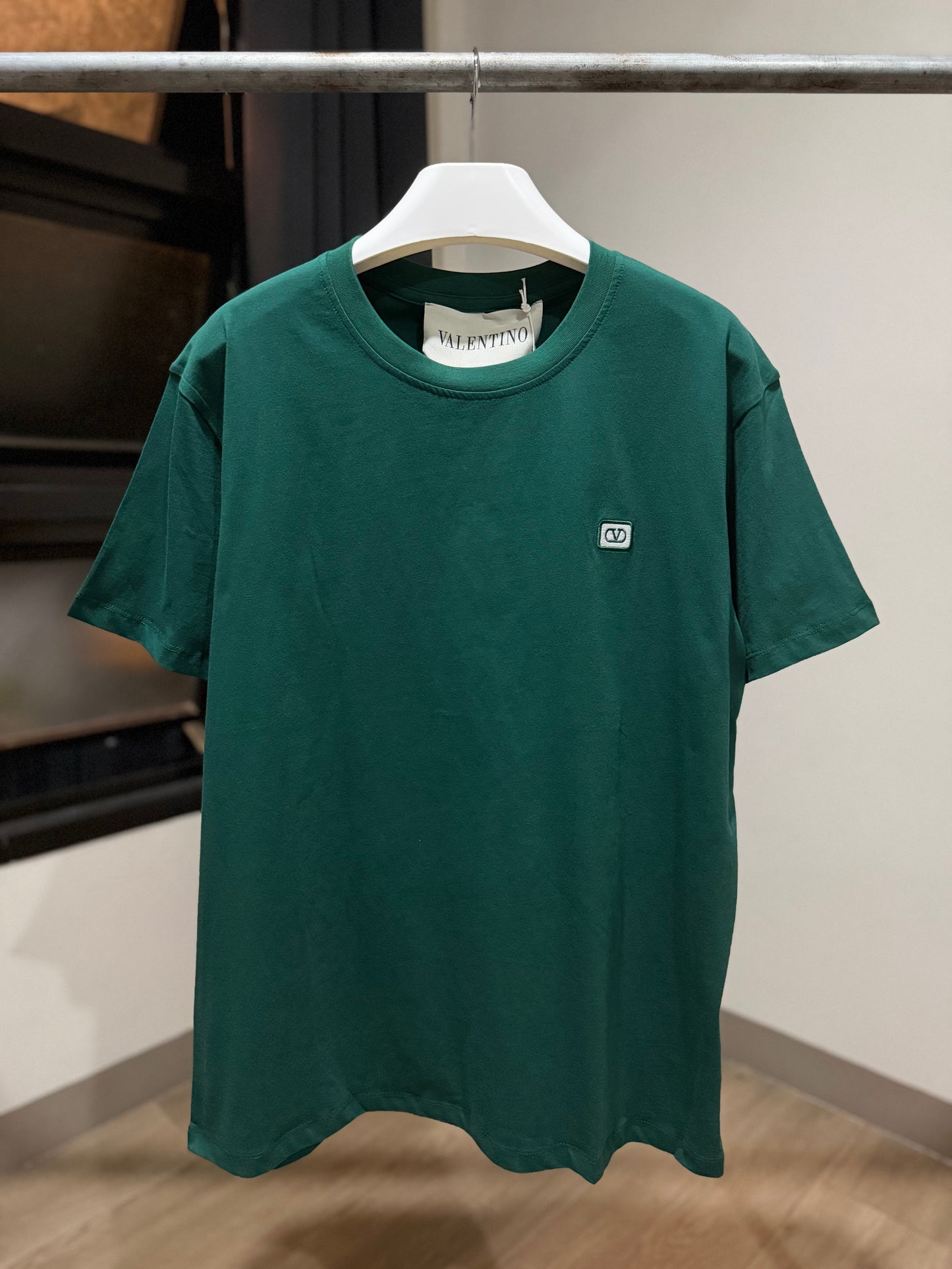 Valentino V Logo Cotton T-Shirt (Green)