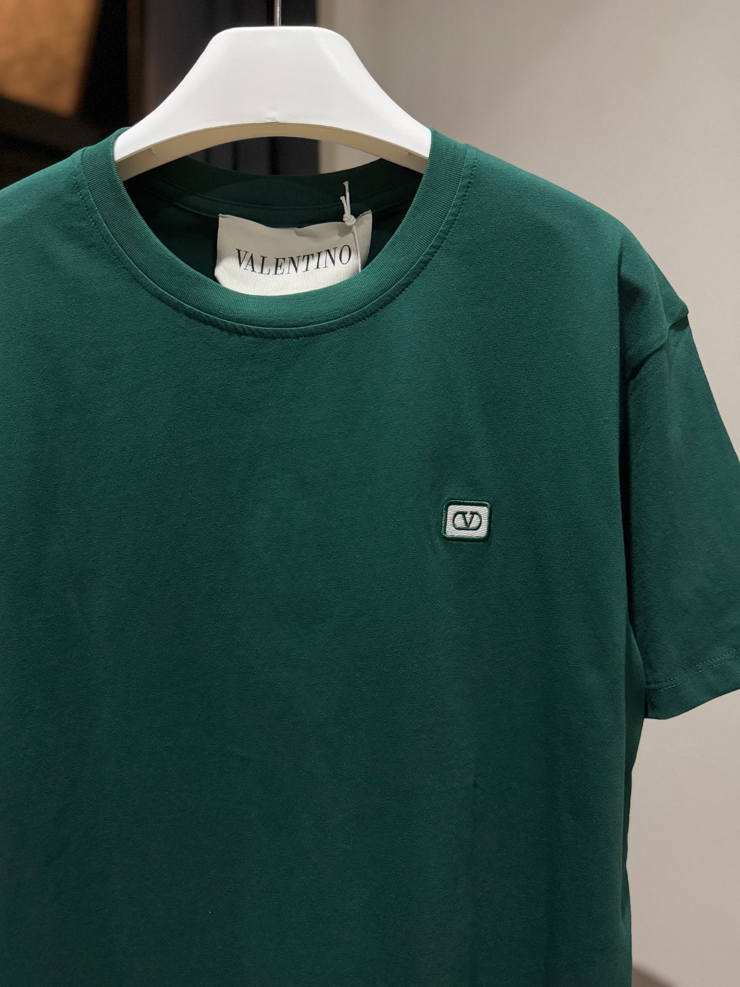 Valentino V Logo Cotton T-Shirt (Green)
