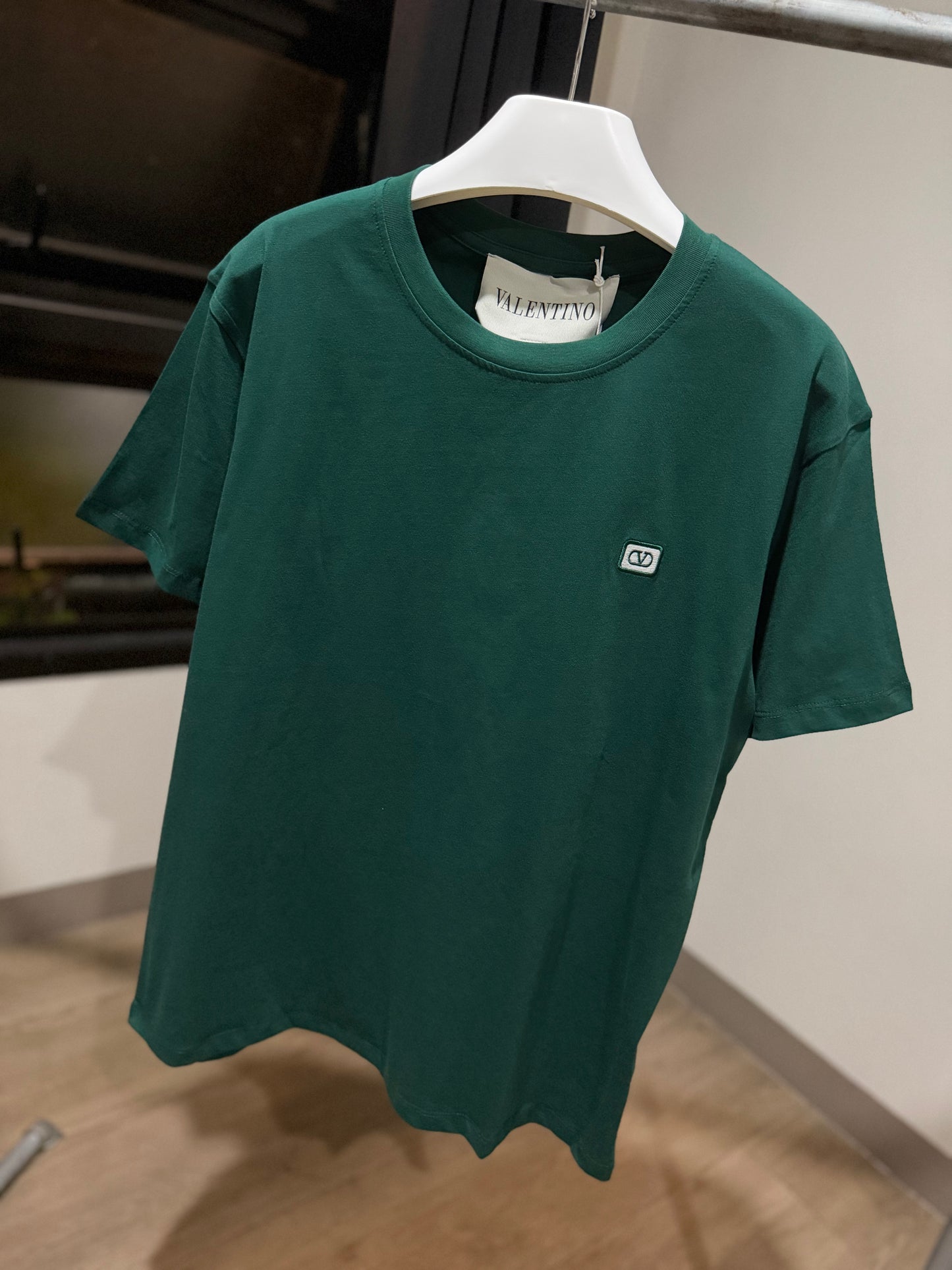 Valentino V Logo Cotton T-Shirt (Green)