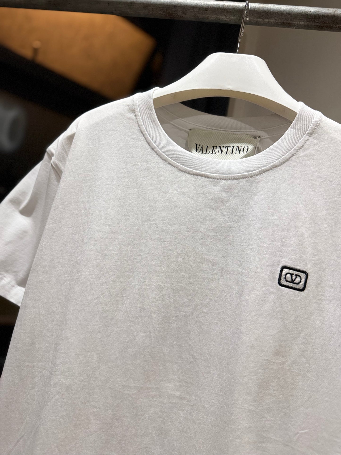 Valentino V Logo Cotton T-Shirt (White)