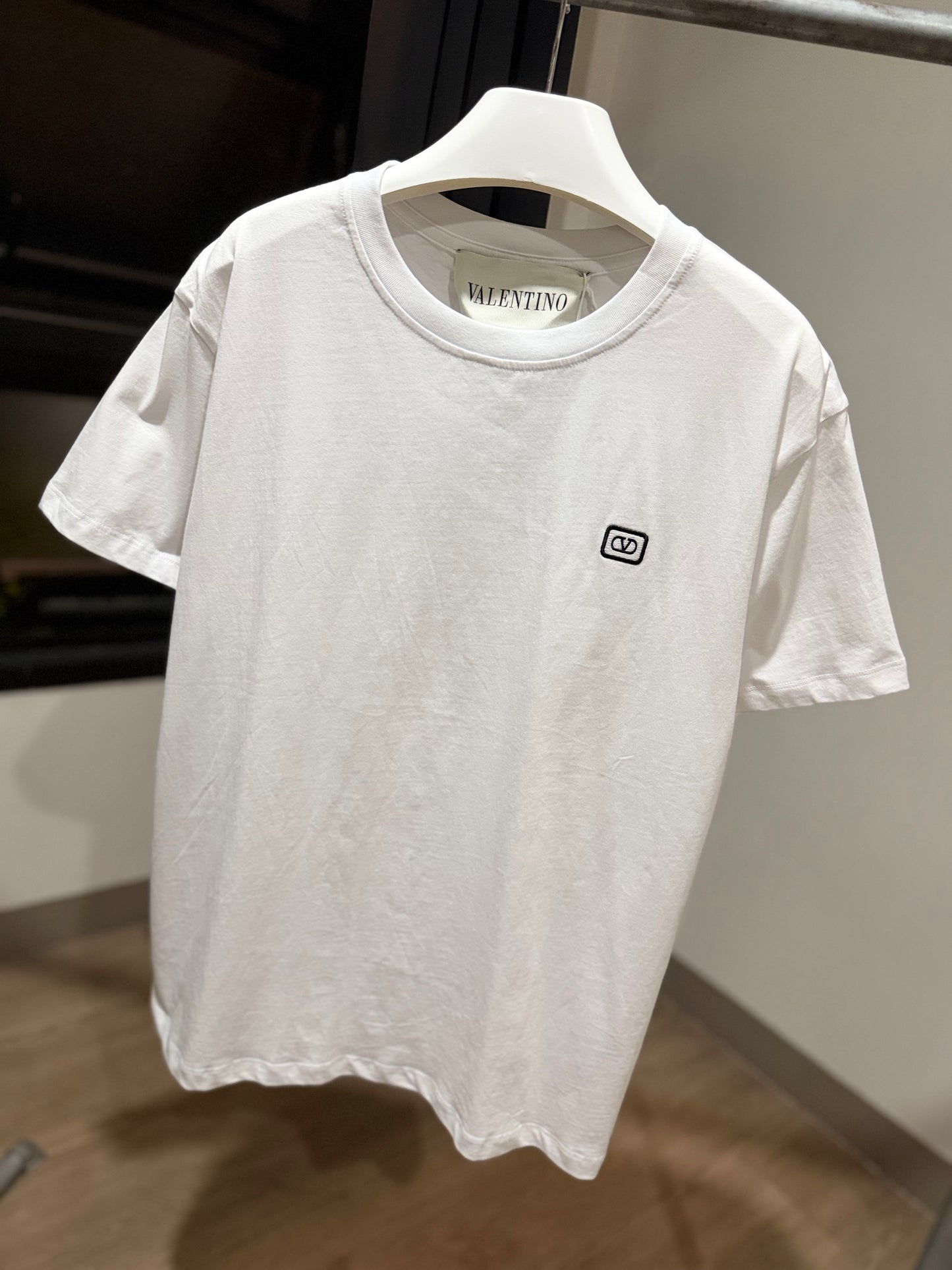 Valentino V Logo Cotton T-Shirt (White)