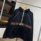 Gucci Cotton Jersey Web Hoodie
