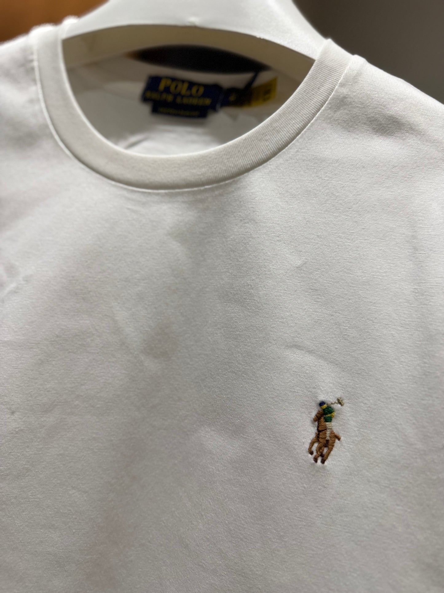 Ralph Lauren Cotton T-Shirt (White/Multi Color)