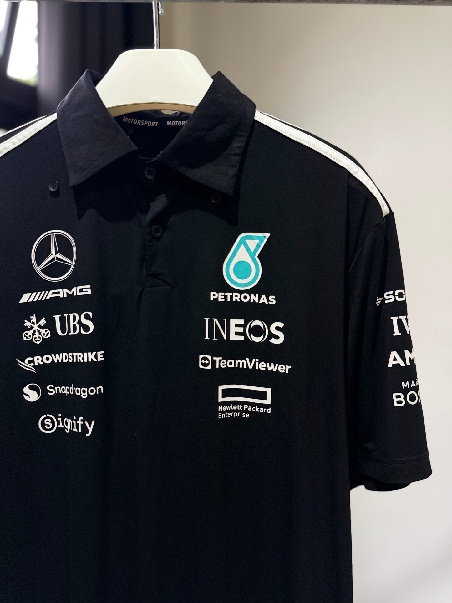 Adidas | Mercedes AMG Team Polo Shirt (Black)