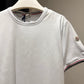 Moncler Tricolour-Trimmed T-Shirt (White)