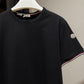 Moncler Tricolour-Trimmed T-Shirt (Black)