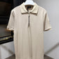 Moncler Half Zip Polo Shirt (Beige)